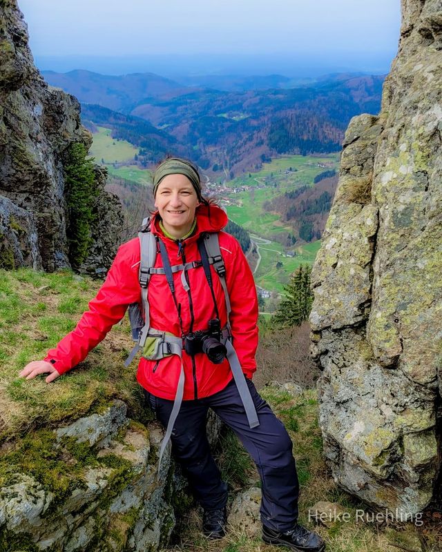 Heike auf Wanderung